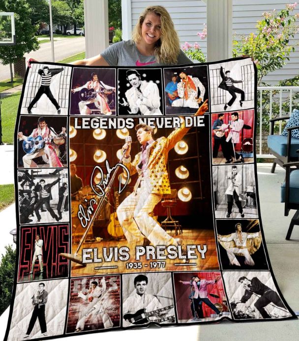 Legends Never Die Elvis Presley Vr Quilt Bedding Set