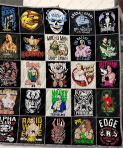 Legends of Wrestling collection quilt blanket for fans of the sport