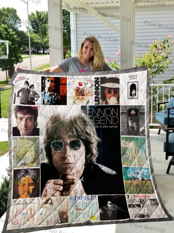 Lennon Legend John Lennon Poster Bed Set Twin with Quilt Blanket