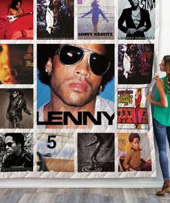 Lenny Kravitz Albums Quilt Blanket, Perfect for Fans of Funk and Rock