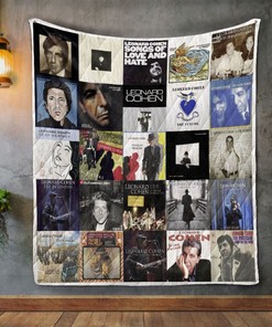 Leonard Cohen Classic Quilt Bedding Set for Music Fans
