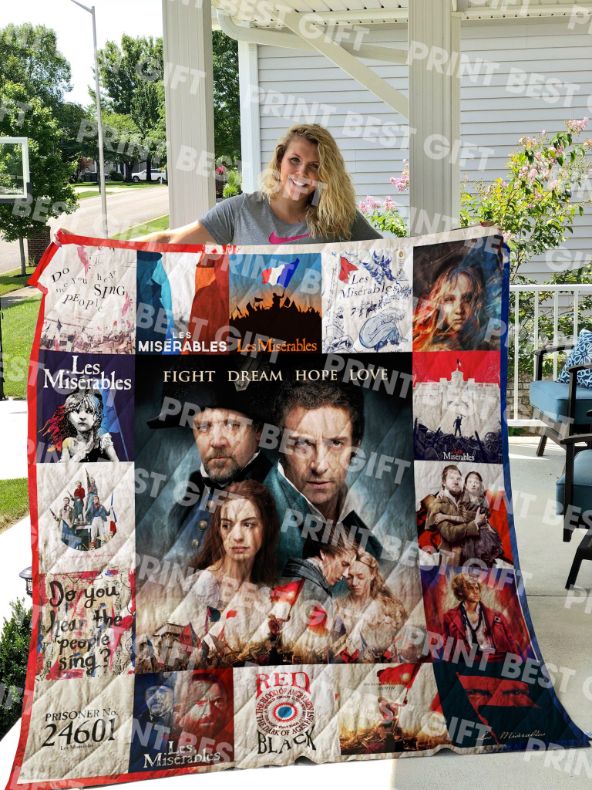 Les Miserables Fight Dream Hope Love Poster Inspired Quilt Bedding Set