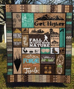 Let Go Hiking Quilt Blanket Aa22 for Nature Lovers