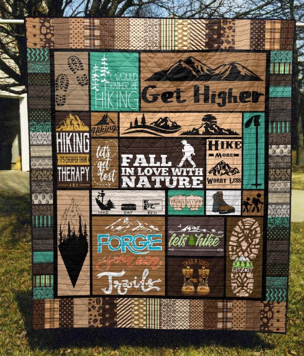 Let Go Hiking Quilt Blanket Aa22 for Nature Lovers