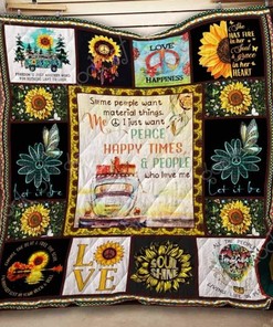 Let Go of Material Things: Hippie Quilt Bedding Set for Peaceful Souls