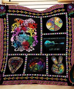 Let It Be Words of Wisdom: Hippie Quilt Blanket for Fans of All Ages