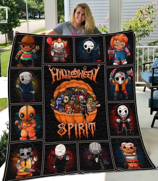 Let The Halloween Spirit Take Over With This Great Customized Gift Perfect For Halloween Quilt Blanket