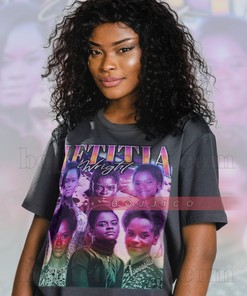 Letitia Wright Tribute Tee - Vintage Homage T-Shirt for Fans of the 90s Era