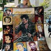 Let's Be Friends Elvis Presley Collection Quilt Blanket with Classic Rock and Roll Artwork