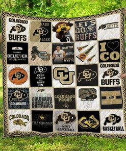 Let's Go Ncaa Colorado Buffaloes Combined Bedding Set with Collected Quilt Blanket