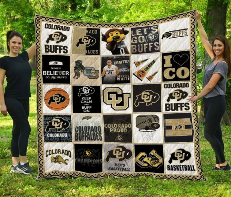 Let's Go Ncaa Colorado Buffaloes Combined Bedding Set with Collected Quilt Blanket