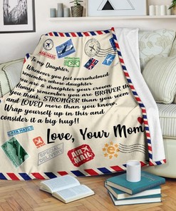 Letter for Your Daughter From Mom- To Daughter Fleece Quilt Bedding Set.