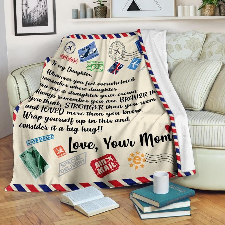 Letter for Your Daughter From Mom- To Daughter Fleece Quilt Bedding Set.