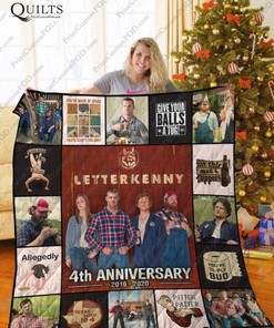 Letterkenny 4th Anniversary Quotes Quilt Blanket - Cool and Trendy Sofa Throw Blanket
