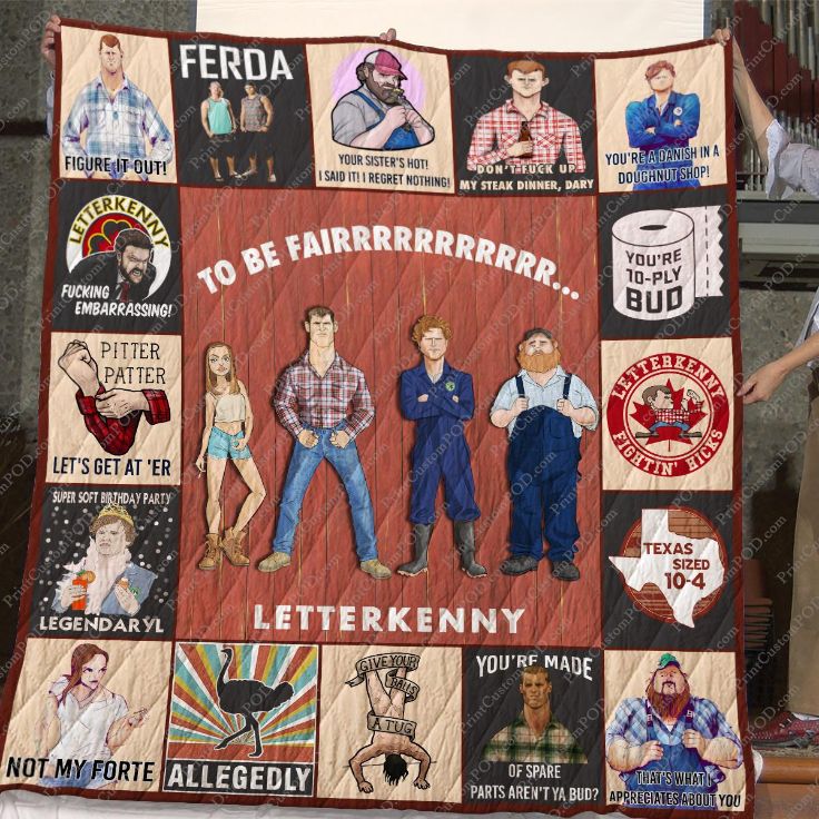 Letterkenny Quilt Blanket - Hulu Sitcom Bedding for Fans