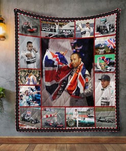 Lewis Hamilton F1 Racing Quilt Bedding Set for Fans