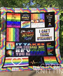 Lgbt Courage To Be Yourself Quilt Bedding Set for Pride Celebrations