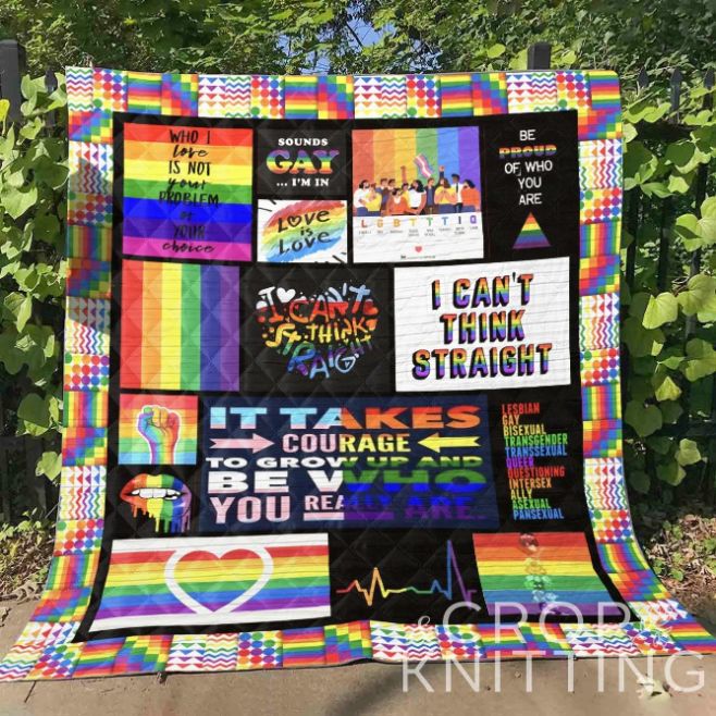 Lgbt Courage To Be Yourself Quilt Bedding Set for Pride Celebrations