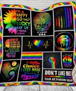 Lgbt Love is Love Quilt Bedding Set, Perfect Gift for Pride Month