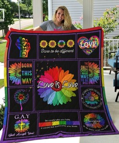 Lgbt Pride Quilt Blanket - Born This Way Bedding