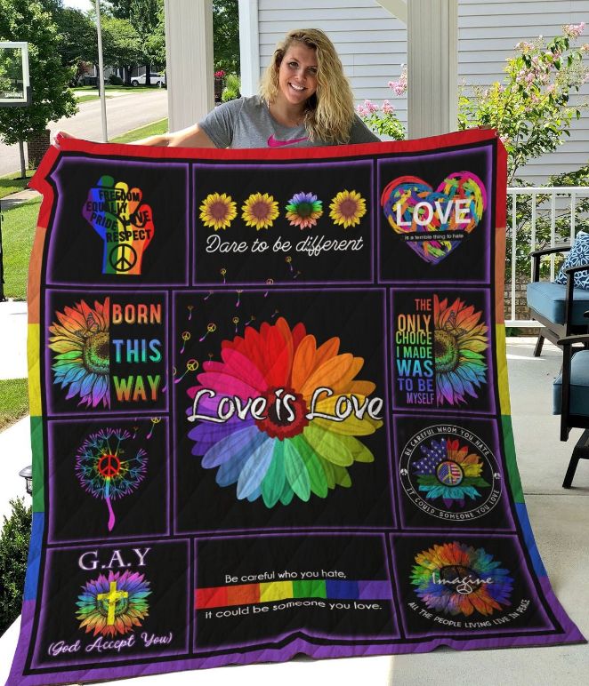 Lgbt Pride Quilt Blanket - Born This Way Bedding