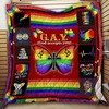 Lgbt Striped Quilt Blanket - Celebrate Love and Diversity