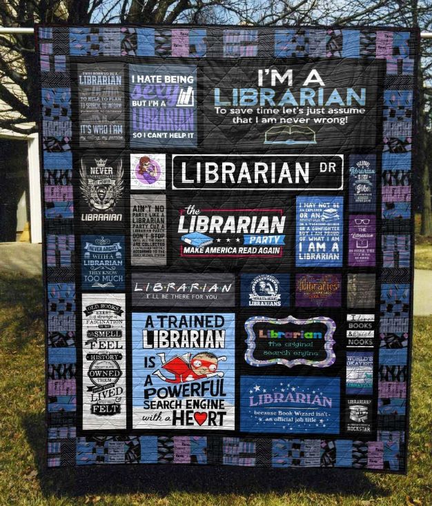 Librarian Book Lover Quilt Bedding Set Hn57