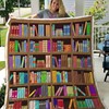 Library All Season Plus Size Quilt Blanket - Cozy and Warm Blanket for Book Lovers