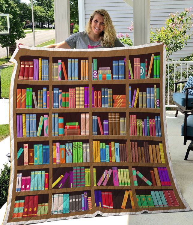 Library All Season Plus Size Quilt Blanket - Cozy and Warm Blanket for Book Lovers