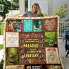 Library Love Quote Quilt Bedding Set for Book Lovers