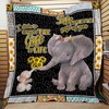 Life Gave Me the Gift of You Sunflower Elephant Quilt Blanket - Sentimental Gift for Your Loved Ones