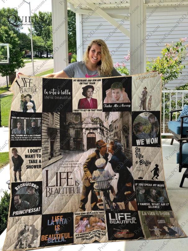 Life Is Beautiful Inspiring Quotes Quilt Bedding Set