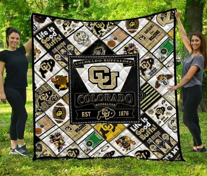 Life Is Good Buffs Colorado Buffaloes Ncaa Quilt Bedding Set