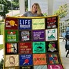 Life Is Short Play Table Tennis Quilt Blanket - Motivational Quilt for Sports Fans