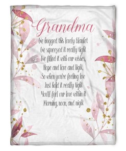 Lifted up by Love Fleece Blanket for Family from Granddaughter