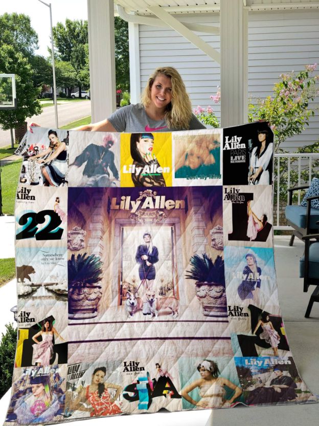 Lily Allen Albums Ver Collection Quilt Blanket - Enjoy The Best Of Lily Allen On A Comfy Quilt Blanket