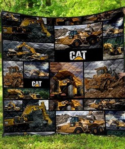Limited Edition Ctpt B310734 Caterpillar Truck Quilt Bedding Set Full