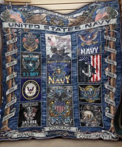 Limited Edition US Navy Veteran Quilt Blanket - Proudly Display Your Service