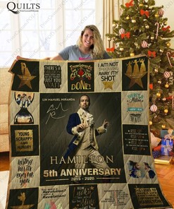 Lin Manuel Miranda Hamilton 5th Anniversary Quotes Collection Quilt Bedding Set with Bed Set for Teens