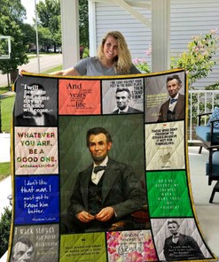 Lincoln Quotes Collection Quilt Blanket - Perfect for History Buffs