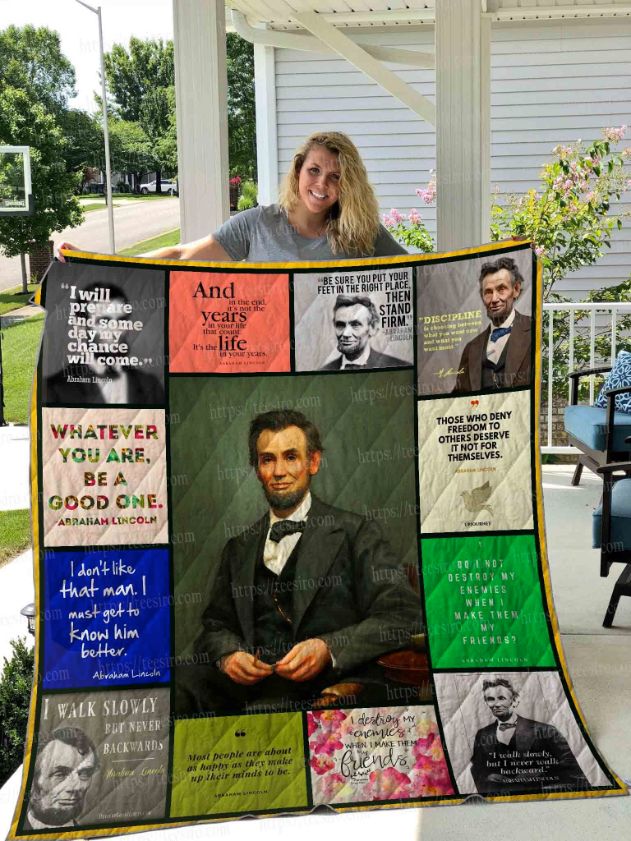 Lincoln Quotes Collection Quilt Blanket - Perfect for History Buffs