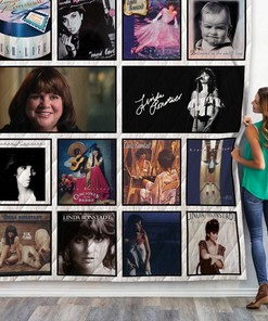 Linda Ronstadt Albums Collected Quilt Blanket, Must-Have for Folk Rock Fans