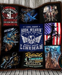 Lineman quilt blanket for fans of the profession