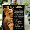 Lion Lovers Quilt Bedding Set for Mom - A Warm Gift from Son to Mom