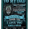 Lion To My Dad Fleece Blanket - A Heartfelt Message for Your Strong Dad with Bed Set Queen