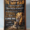Lion To My Dad I Love You Forever & Always Fleece Blanket - A Heartfelt Father's Day Gift with Bed Set Twin
