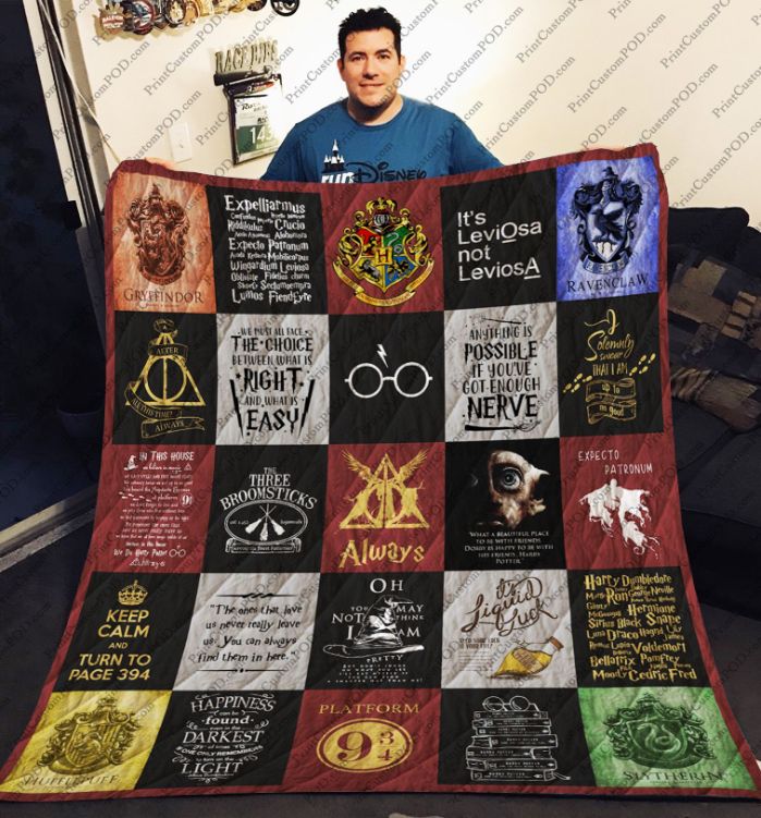 Liquid Luck Harry Potter Collection Printed On a Cozy Quilt Bedding Set