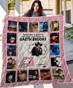 Listening to Garth Brooks Alone with Snoopy Sometime I Need to Be Quilt Blanket - For Country Music Fans