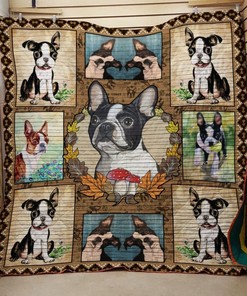 Little Boston Terrier Quilt Blanket Ver.2 - Perfect Gift for Boston Terrier Lovers