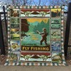 Live Laugh Fish Fishing Quilt Bedding Set - For Happy Fishing Trips